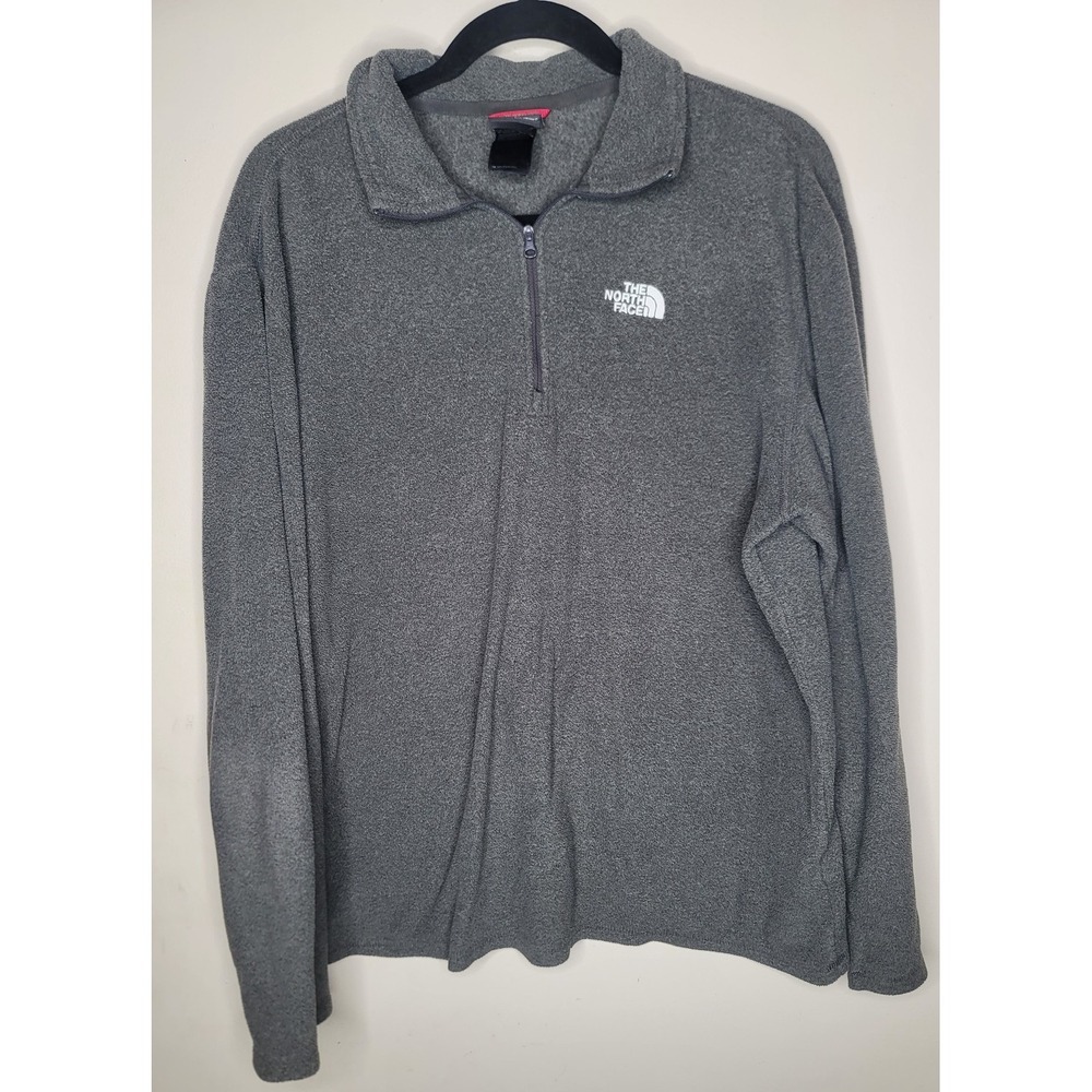 The‎ North Face Fleece Pullover Men's Large Grey 1/4 Zip Lightweight Jacket